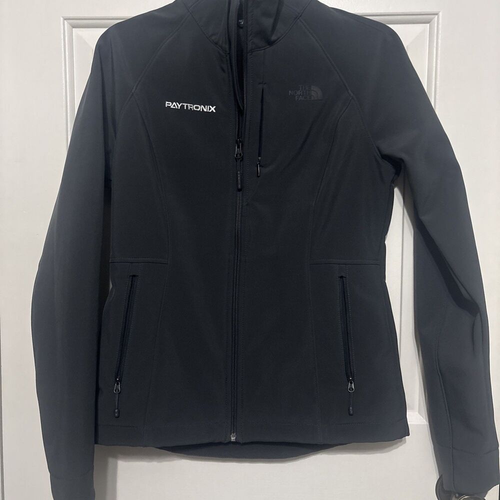 The North Face Soft Shell Jacket Coat Paytronix Logo Women’s Small Gray